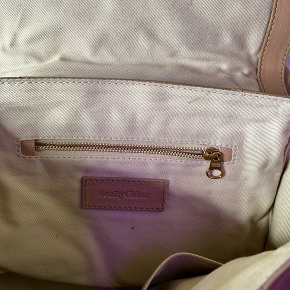 SeeByChloe Beige Leather Handbag Like new cony - Picture 3 of 3